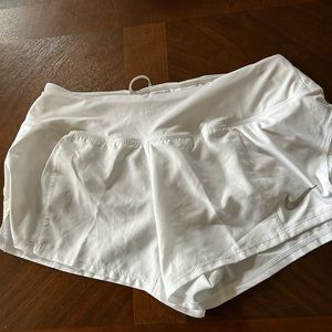 Nike dri fit white athletic shorts